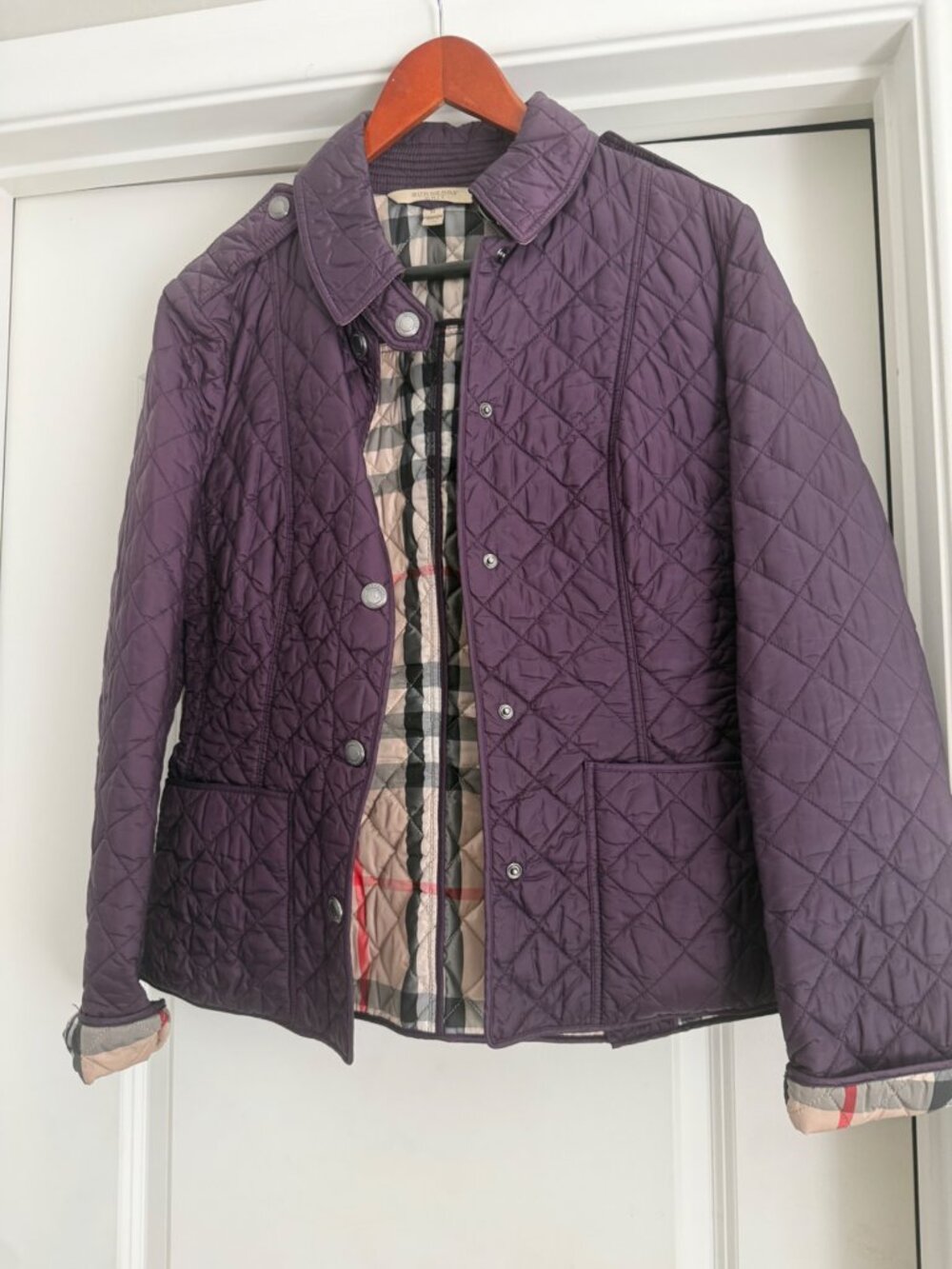 Burberry Brit Kencott Purple Quilted Jacket M
